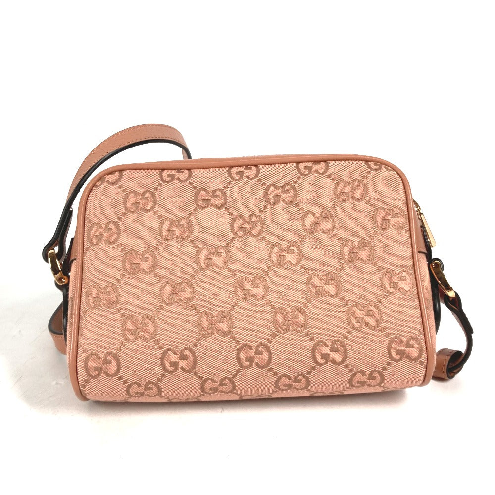 GUCCI Shoulder Bag 574493 Canvas / leather pink Crossbody GG Ophidia Women