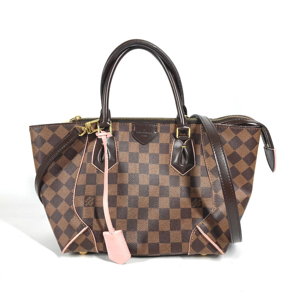 LOUIS VUITTON Handbag Damier canvas Brown x pink Damier Kaisa PM Women