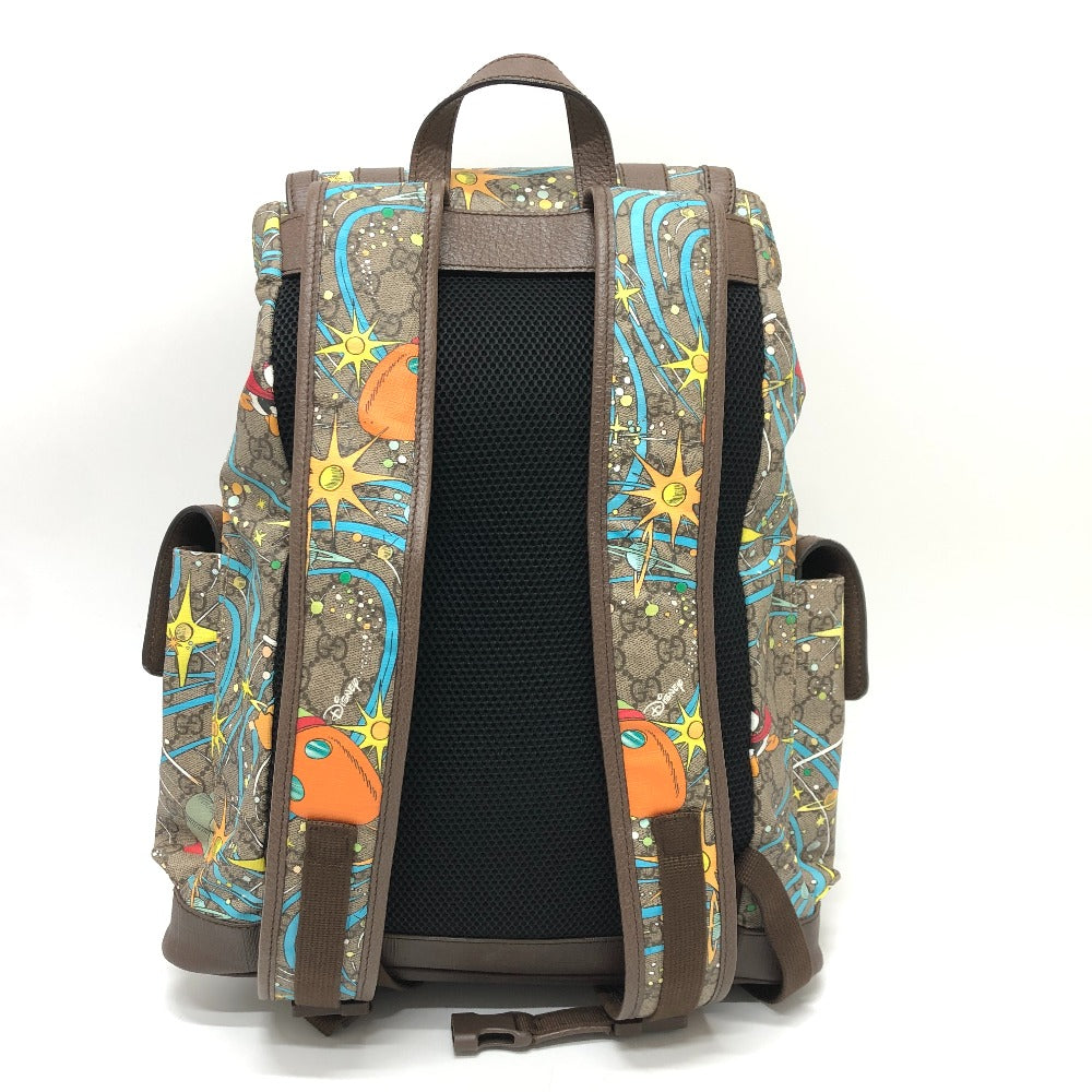 GUCCI Backpack 645051 GG Supreme Canvas Beige x brown x blue GG Supreme Donald Duck DISNEY