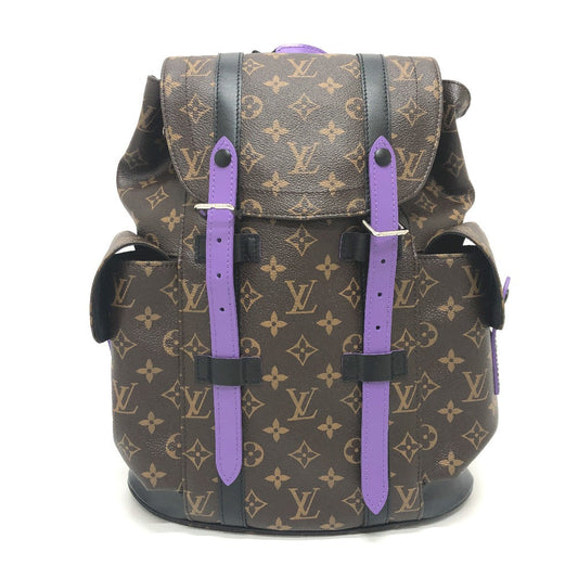 LOUIS VUITTON Backpack Monogram canvas purple Monogram macacer Christopher PM