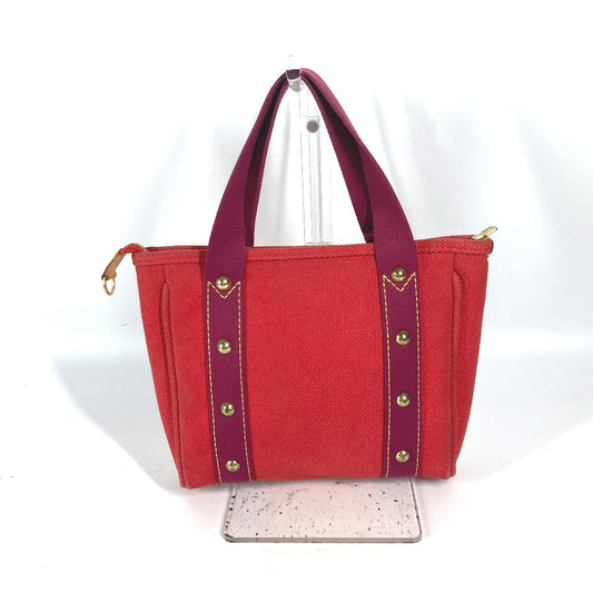 LOUIS VUITTON Handbag M40037 canvas Red Antigua Hippo PM Women