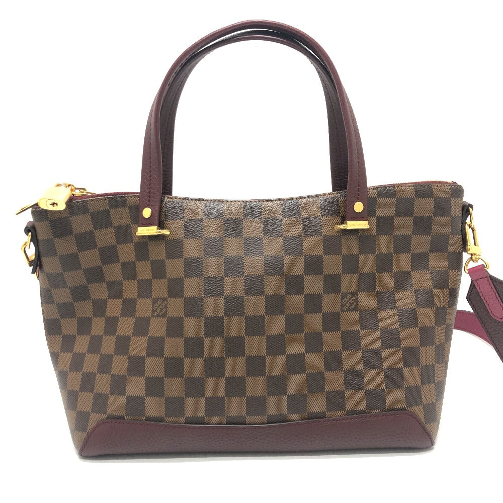 LOUIS VUITTON Handbag Damier canvas Brown x pink type Damier Hyde Park Women