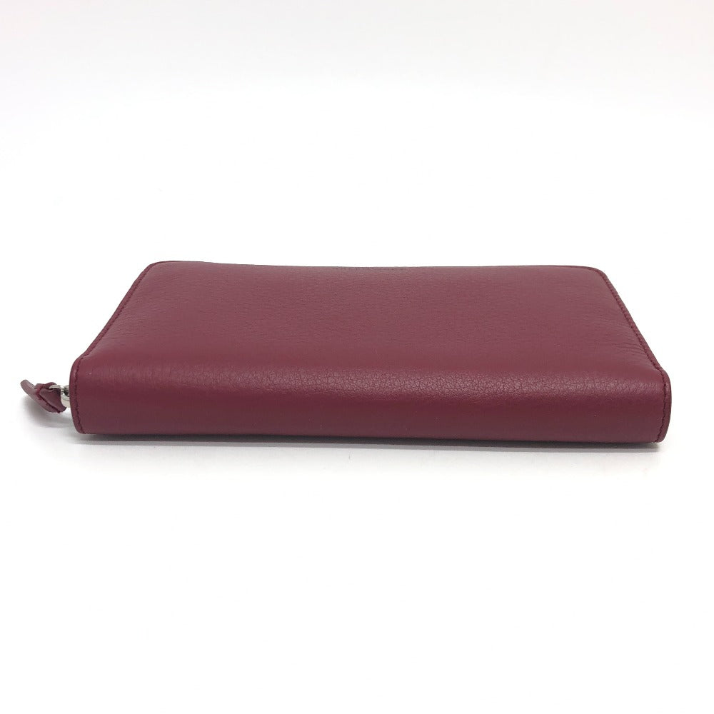 BALENCIAGA Long Wallet Purse 516362 leather Red logo Everyday Continental unisex(Unisex)