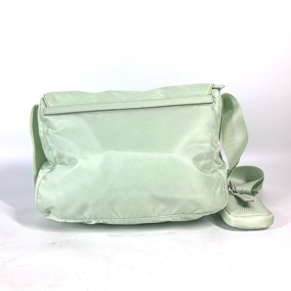 PRADA Shoulder Bag 1BD953 Nylon green Triangle logo plate Re-Nylon Women