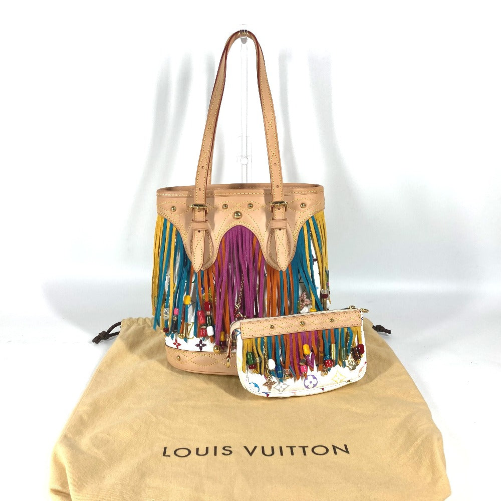 LOUIS VUITTON Shoulder Bag Monogram multicolor canvas white Monogram multicolor Bucket Flange