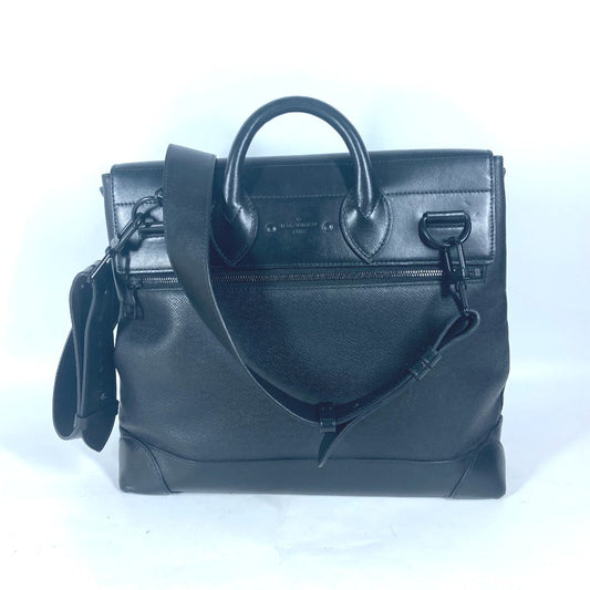 LOUIS VUITTON Handbag M30339 Taiga Leather black Taiga rainbow Steamer PM mens