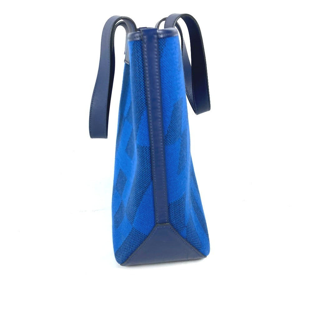 HERMES Tote Bag Leather / canvas blue Handbag Ambier GM 40 unisex(Unisex)