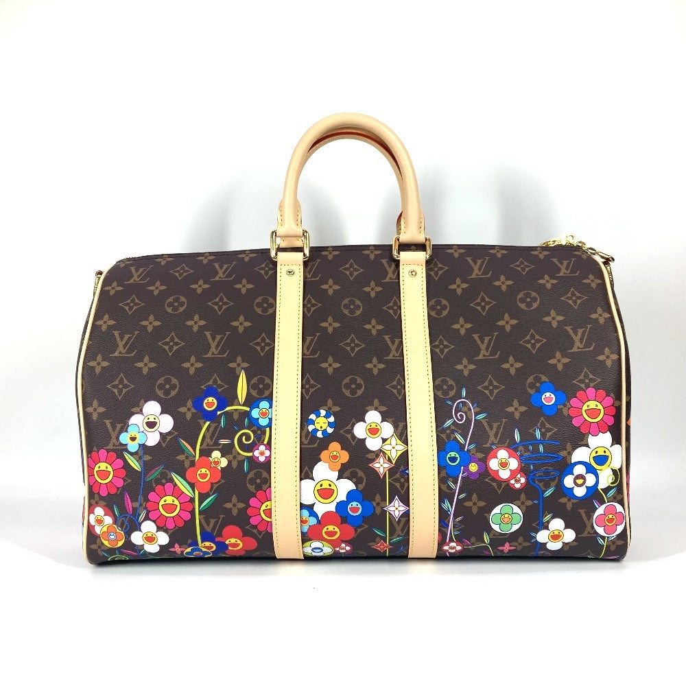 LOUIS VUITTON Boston Duffel bag Monogram canvas Brown Monogram Takashi Murakami LVxTK Keepall �Ebandouliere 45 Women(Unisex)