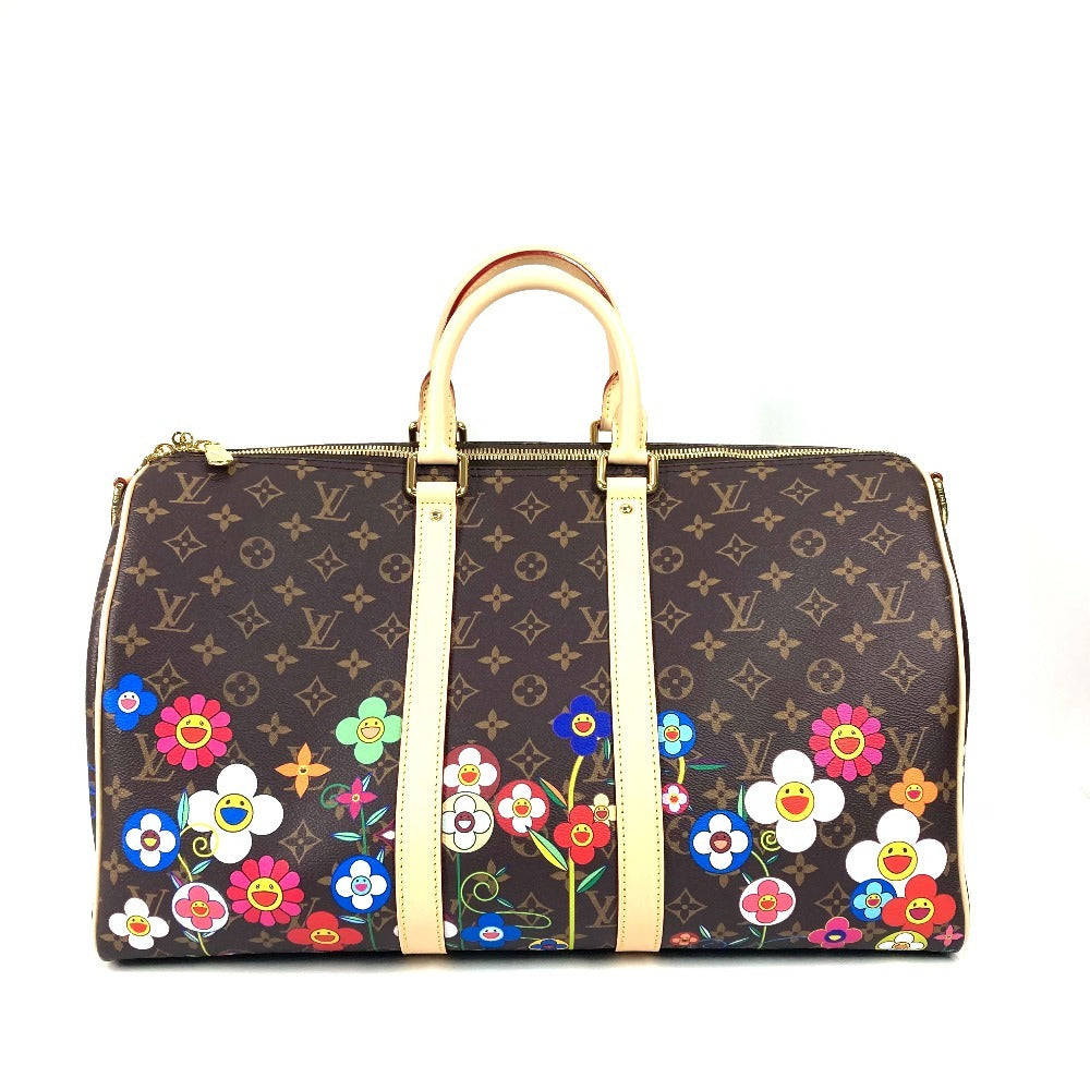 LOUIS VUITTON Boston Duffel bag Monogram canvas Brown Monogram Takashi Murakami LVxTK Keepall �Ebandouliere 45 Women(Unisex)