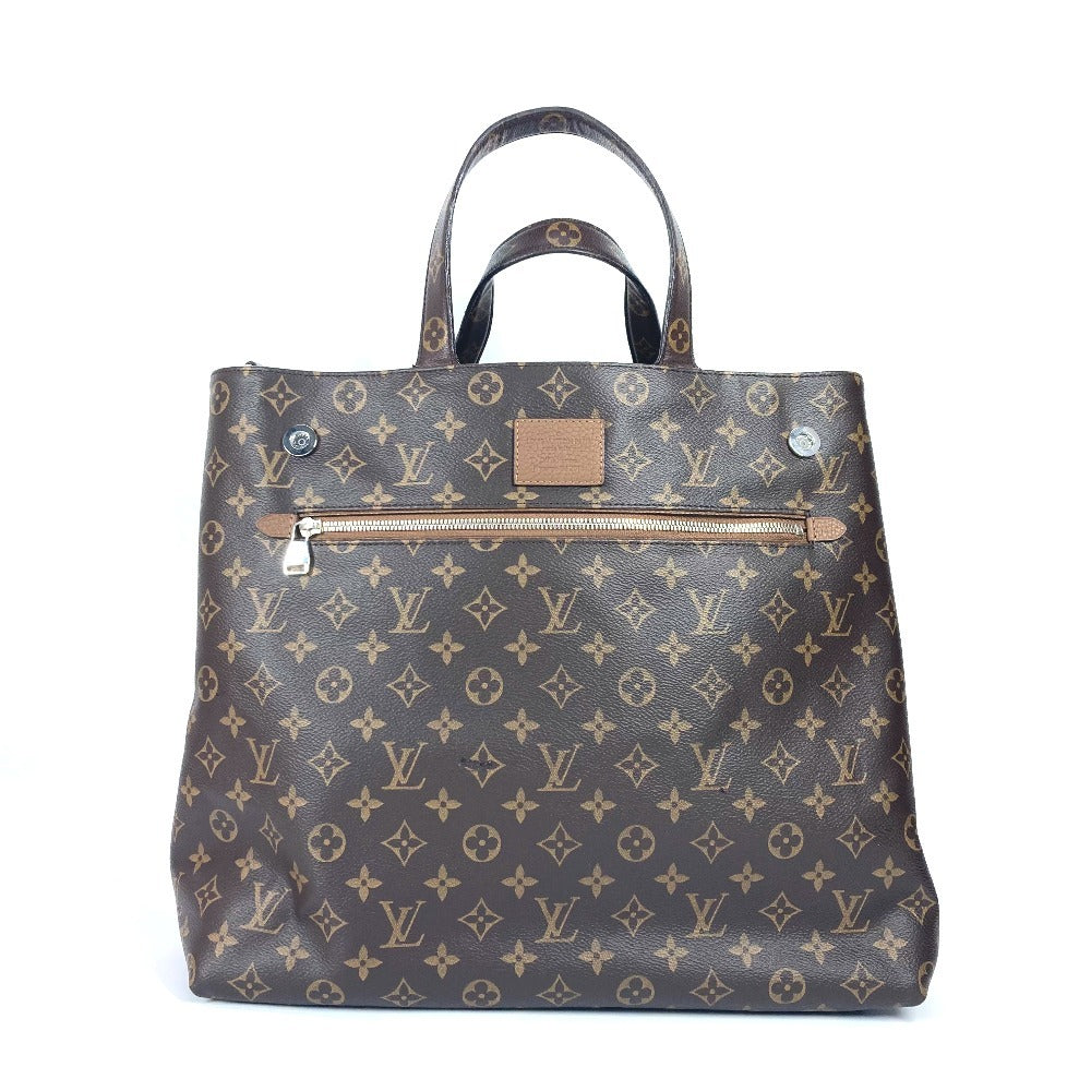 LOUIS VUITTON Shoulder Bag Taurillon Clemence Leather, Monogram Canvas Brown Monogram Cuir Tote EW mens