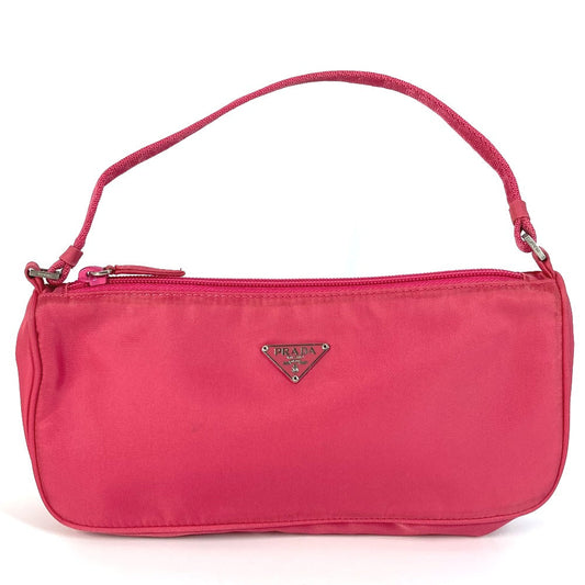 PRADA Shoulder Bag MV633 Nylon pink Triangle logo plate Women