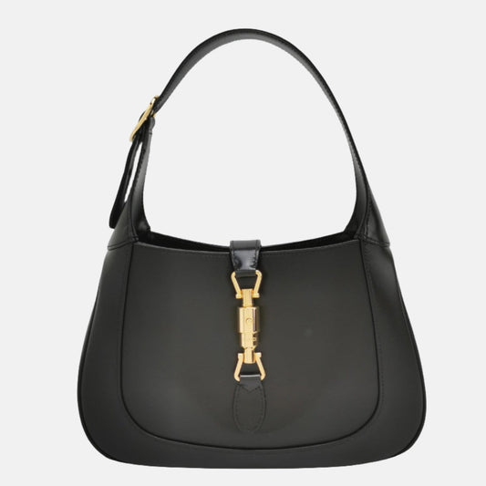 Gucci Jackie 1961 Black Leather Bag Small with Adjustable Strap
