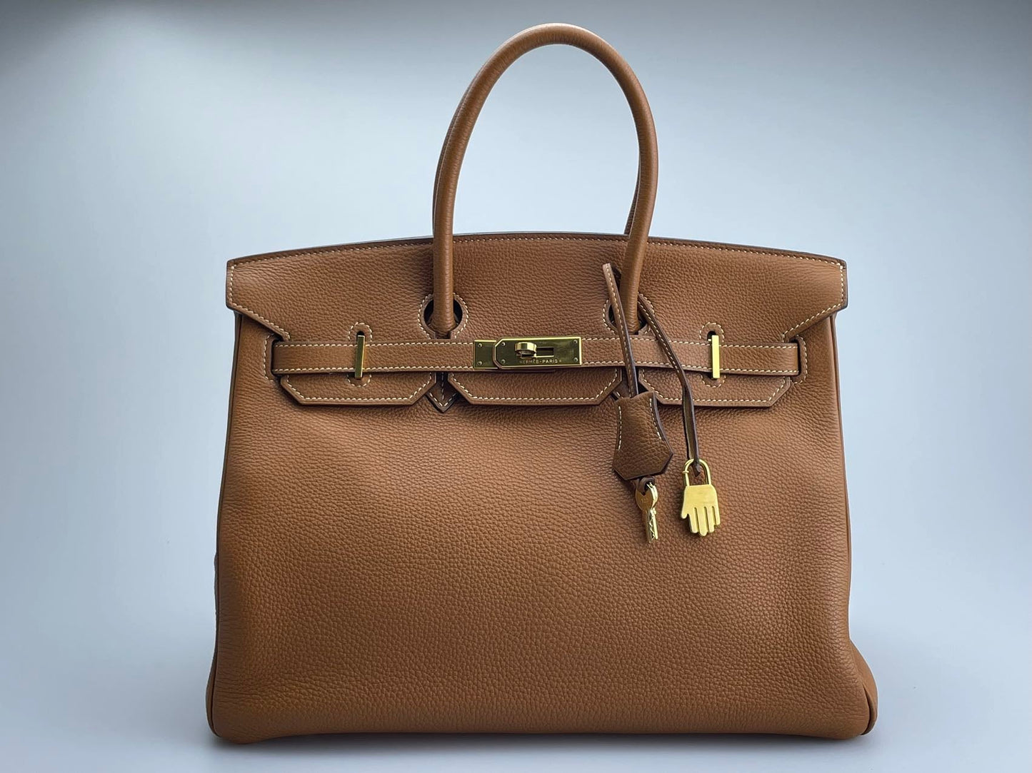 Hermes Birkin 35 in gold Togo leather