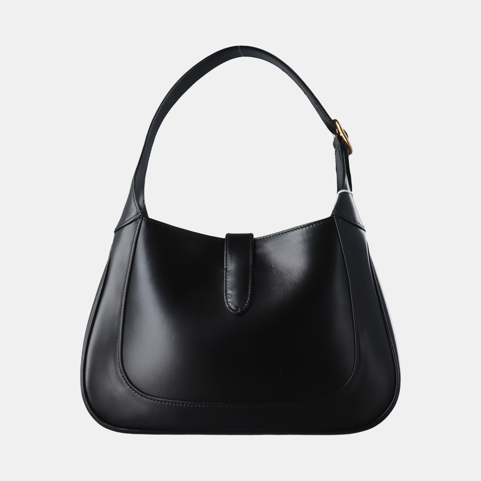 Gucci Jackie 1961 Black Leather Bag Small Piston Lock