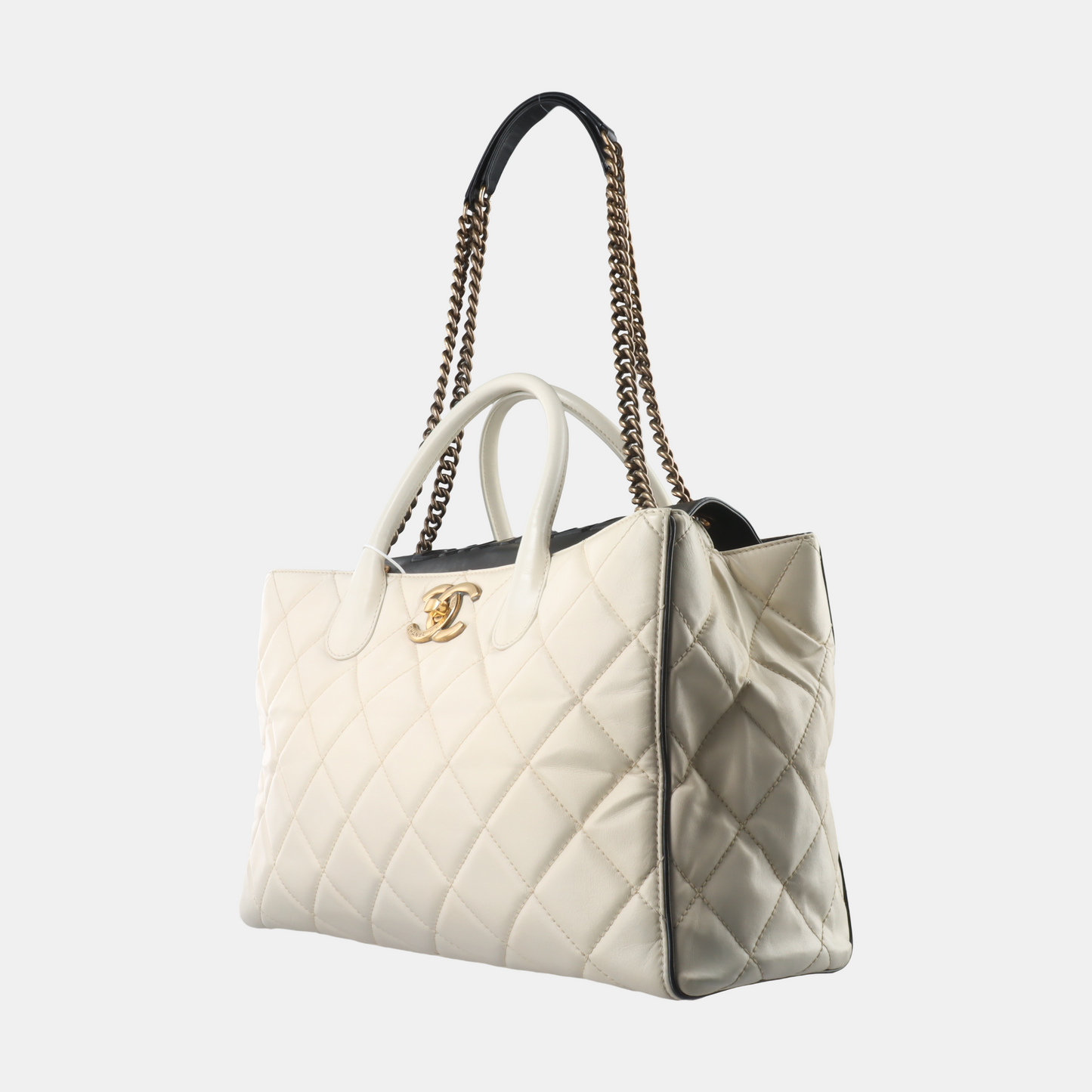 Chanel Portobello Tote White Calfskin Leather, 2012-2013