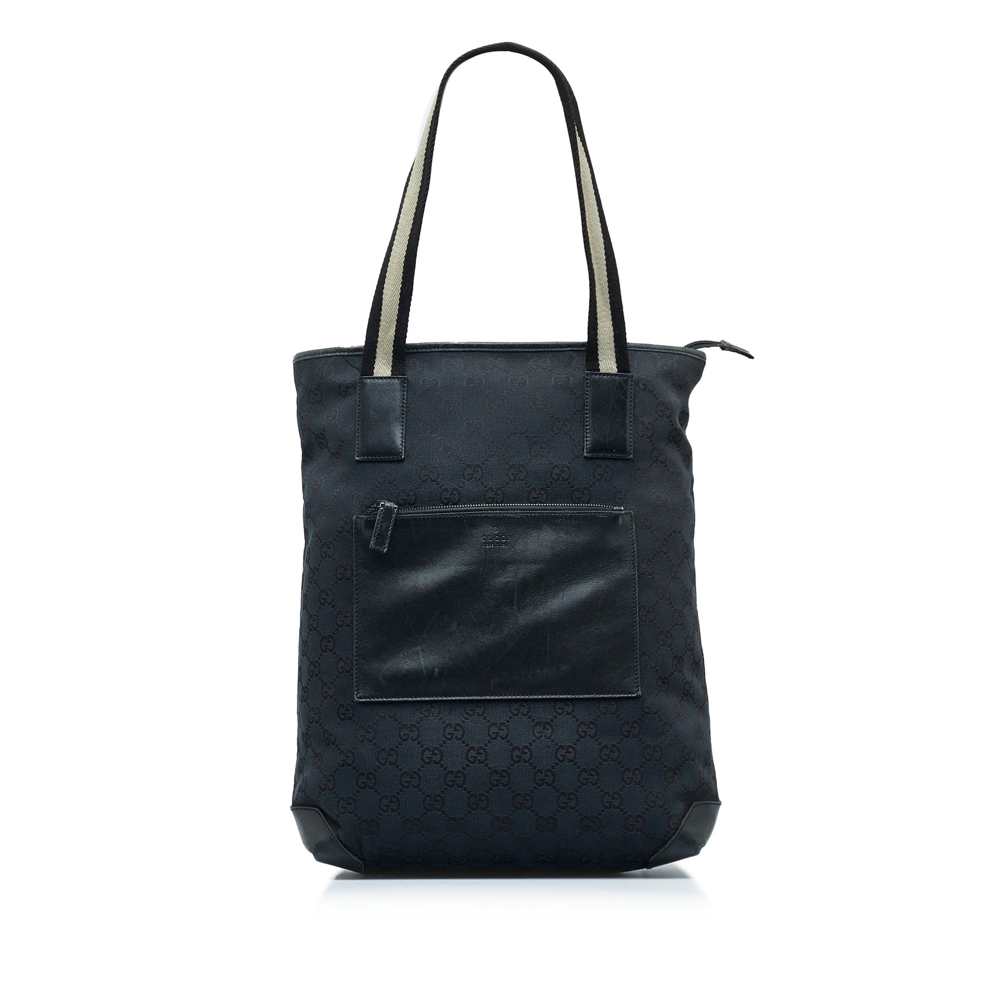 Gucci Web Black Canvas Tote