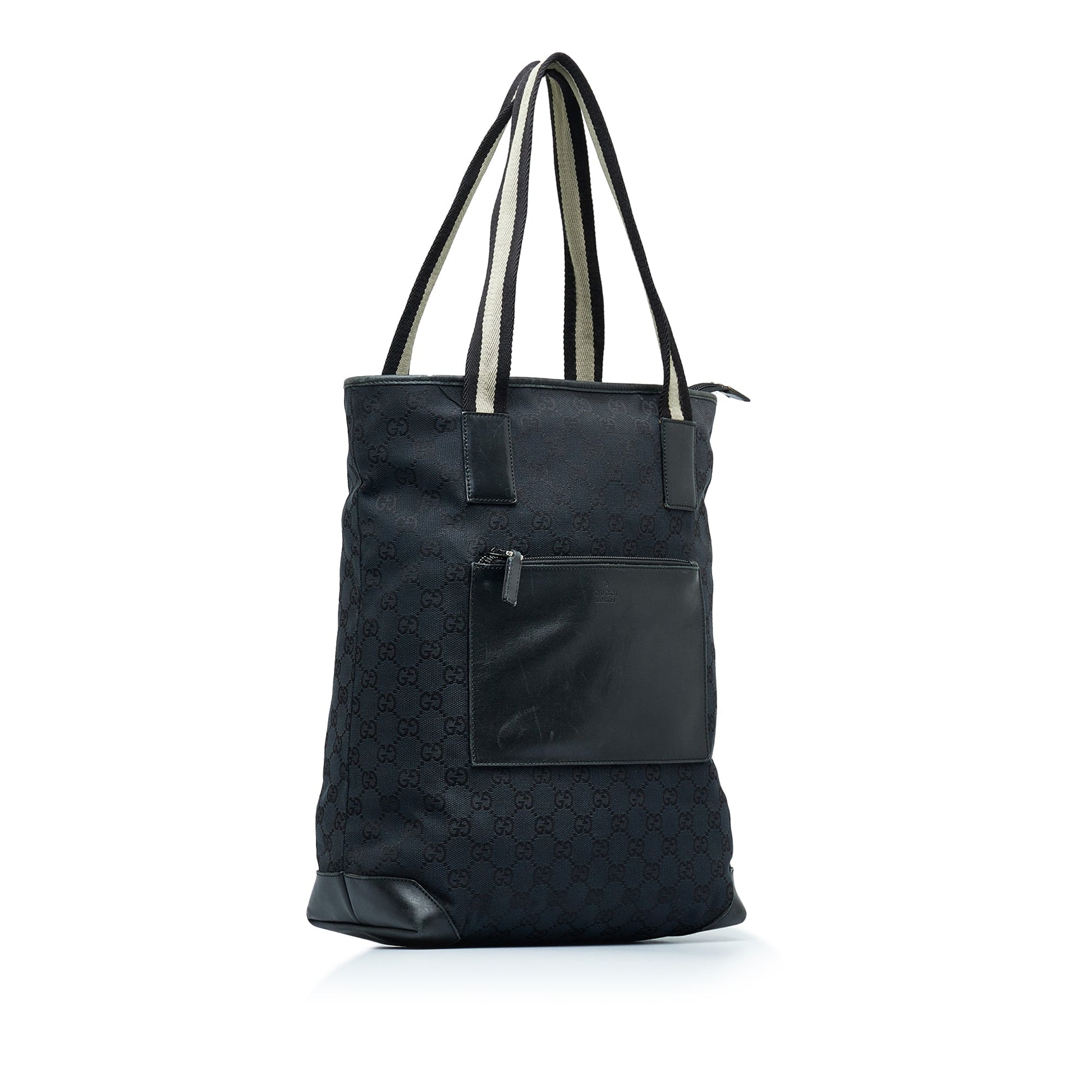 Gucci Web Black Canvas Tote