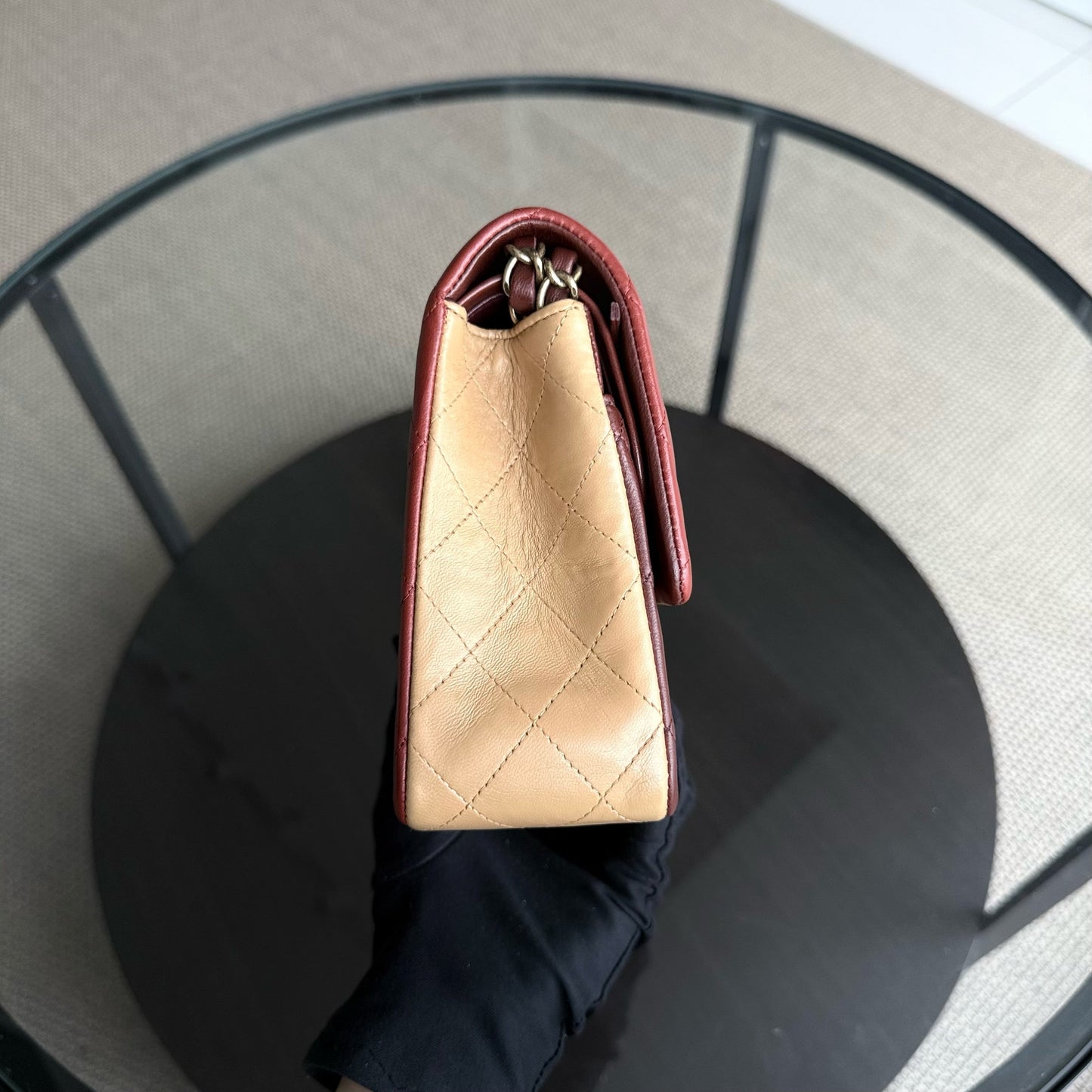 Chanel Classic Flap Medium - 25CM Quilted Lambskin Tri-Colo Gold Hardware Series 18