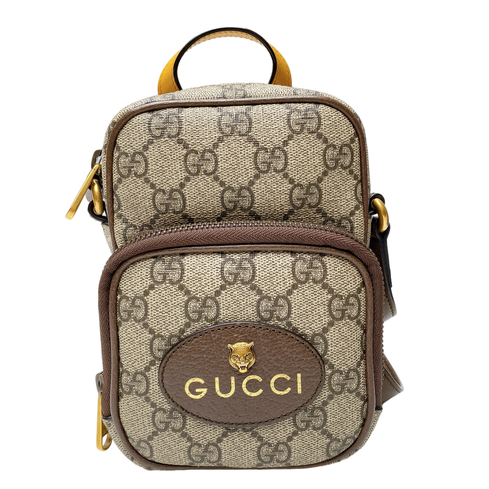 Gucci Lou Leather Canvas Handbag