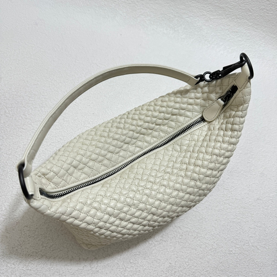 Bottega Veneta Sloane Padded Shoulder Bag White Small 25cm