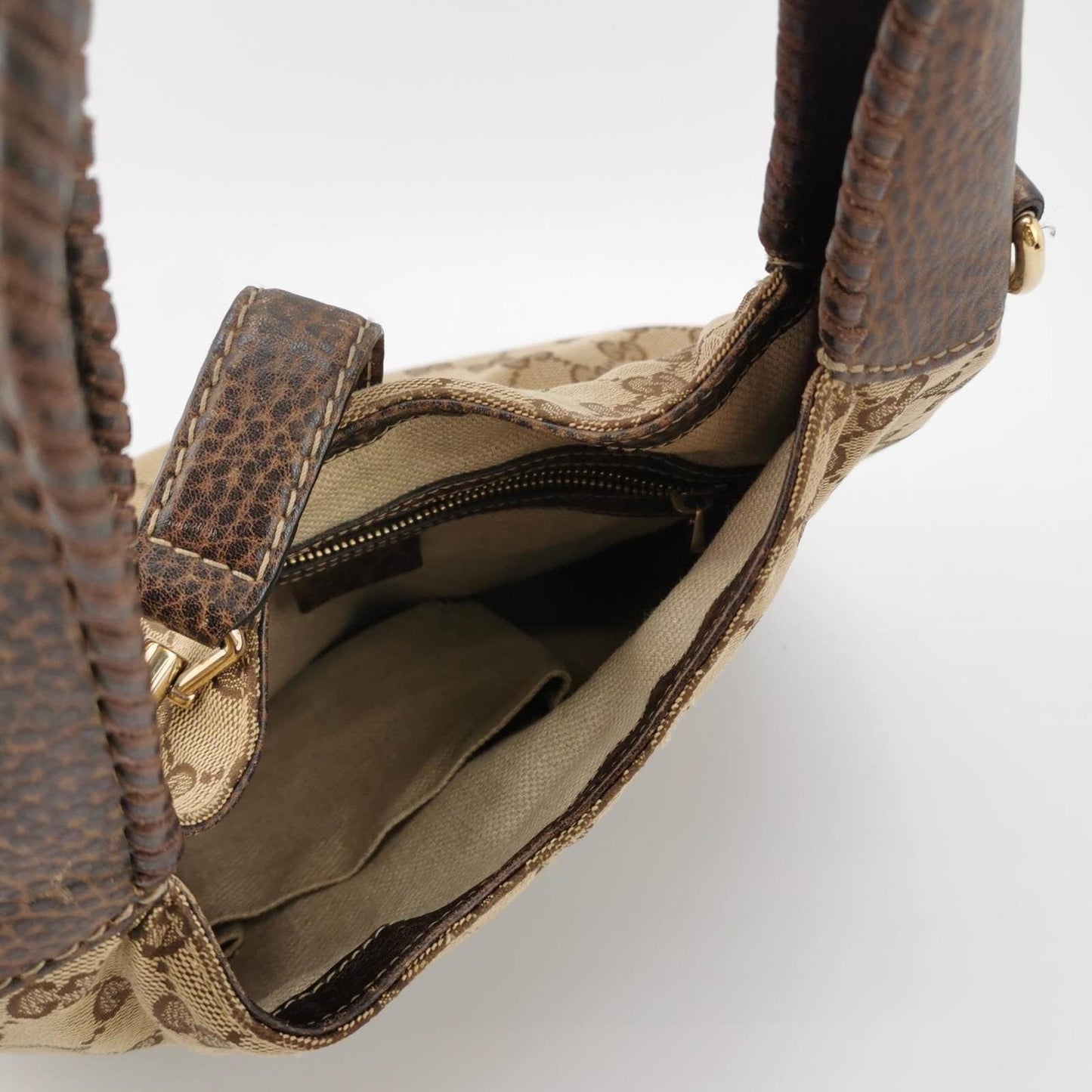 Gucci Jackie 1961 Soft Medium Monogram Canvas and Leather Bag