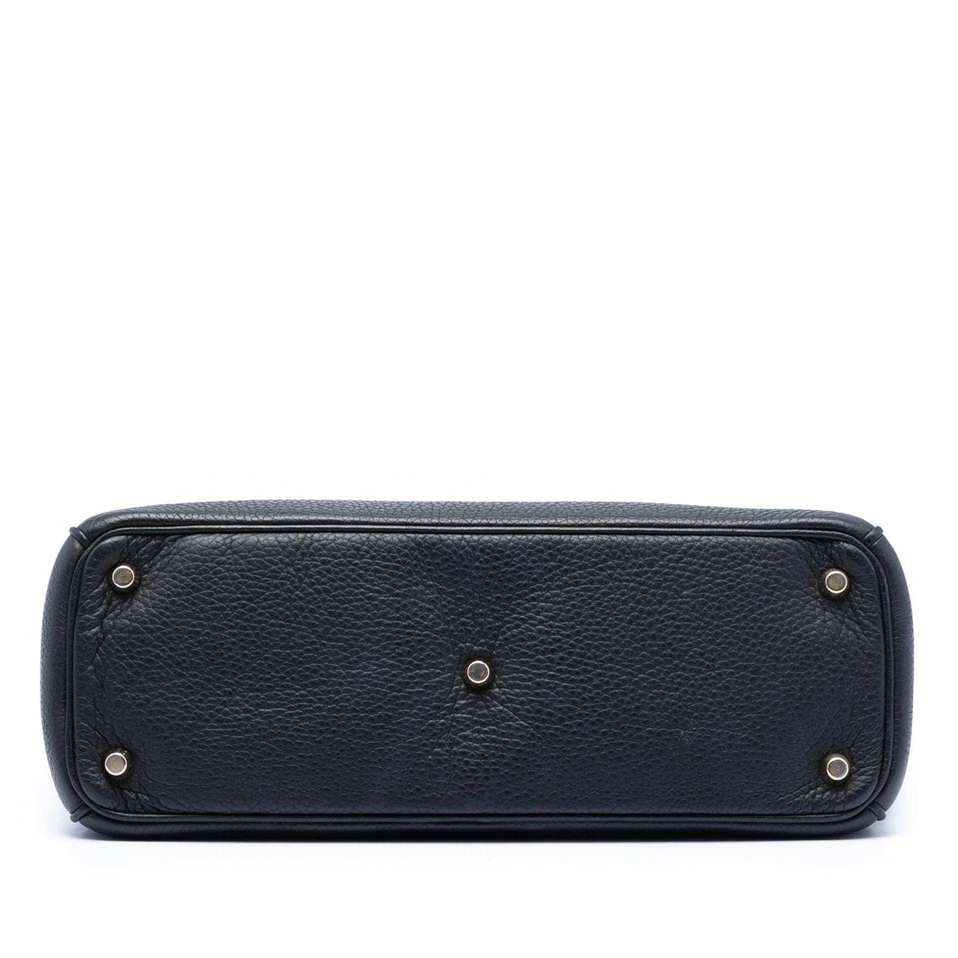 Black Dior Medium Pebbled Calfskin Diorissimo Satchel