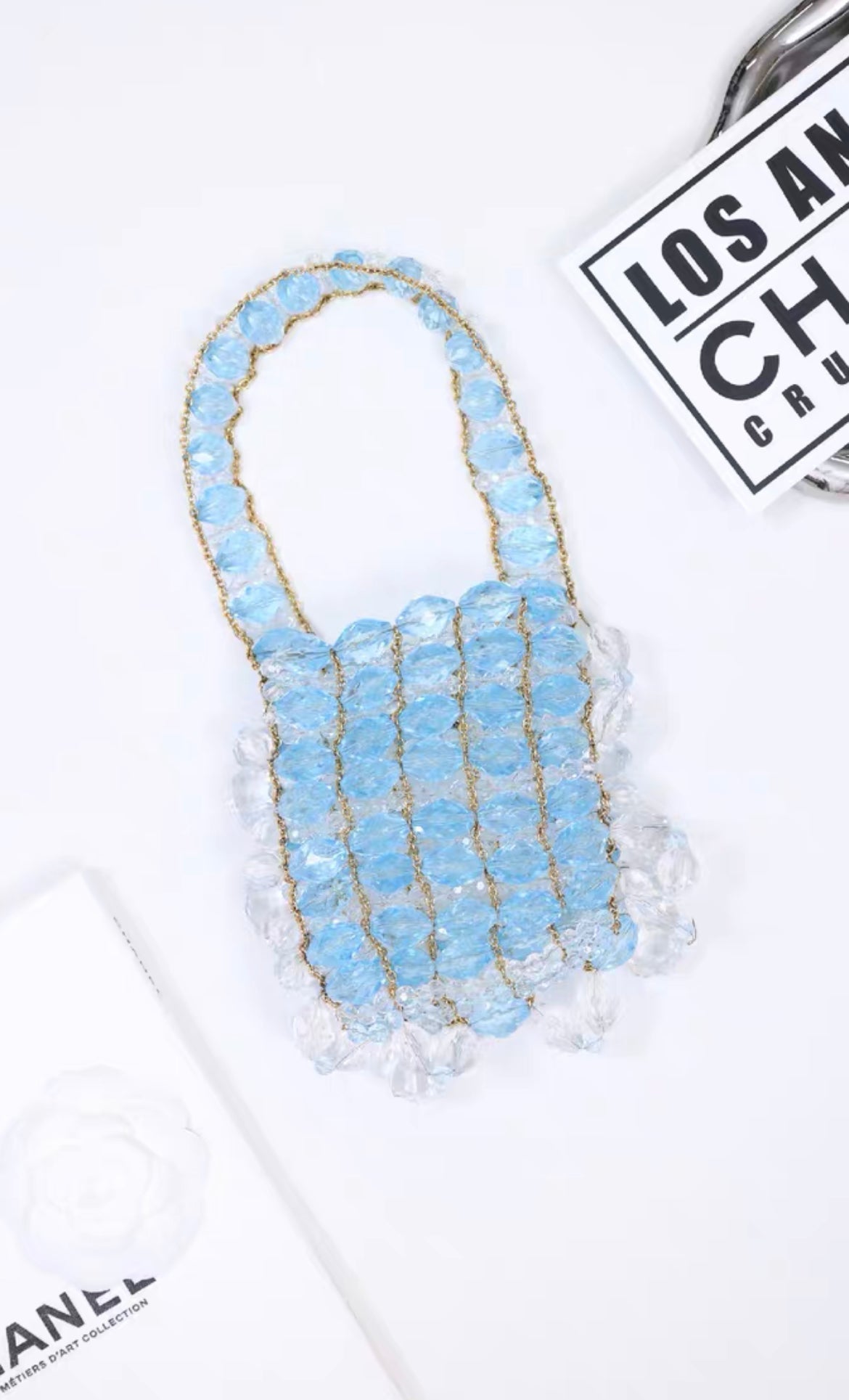 Chanel 1997 Runway Rare Blue Clutch MinaudiÃ¨re Bag