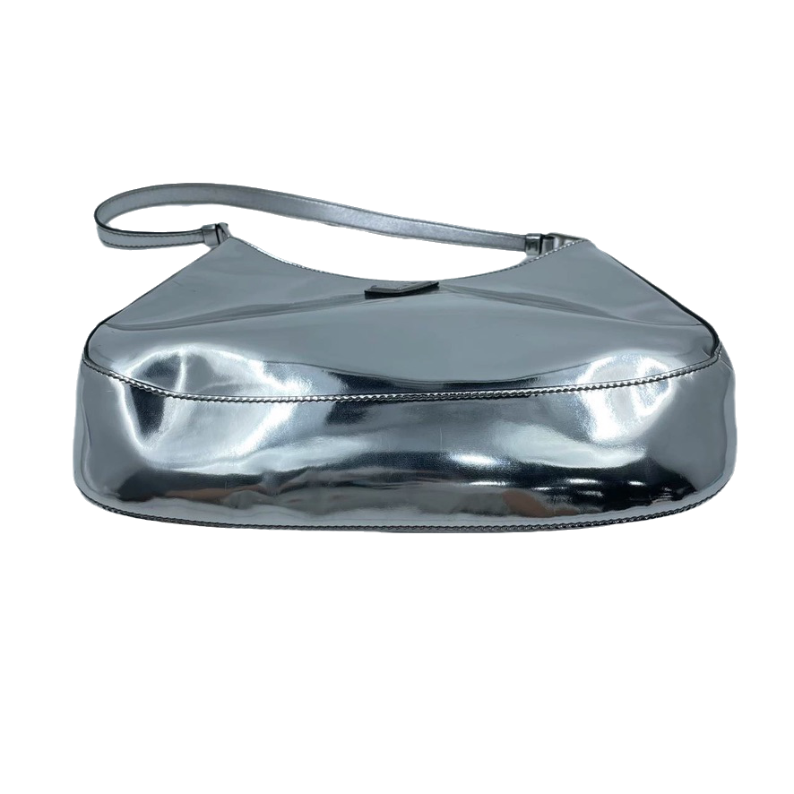 Prada Cleo Silver leather shoulder bag - Style 2