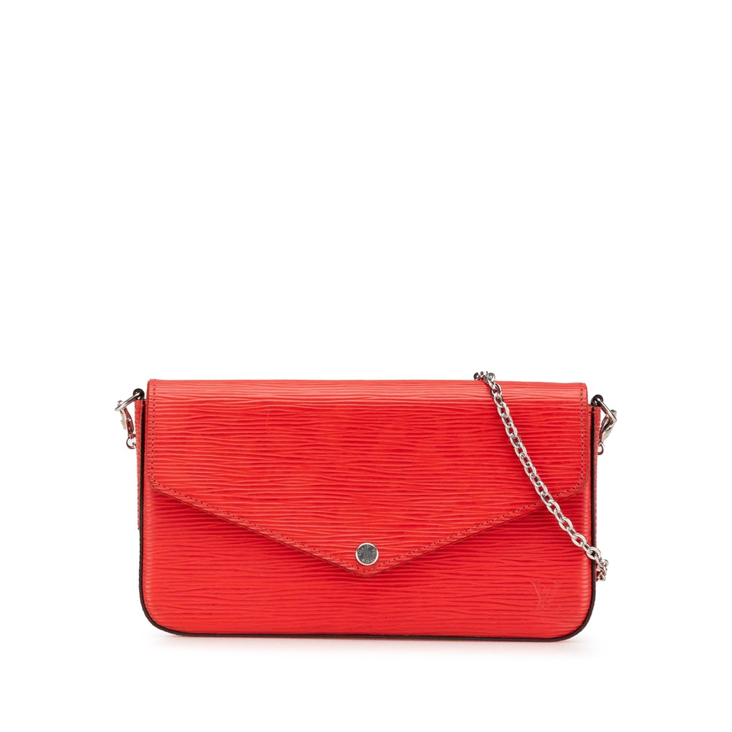 Red Louis Vuitton Epi Pochette Felicie Crossbody Bag