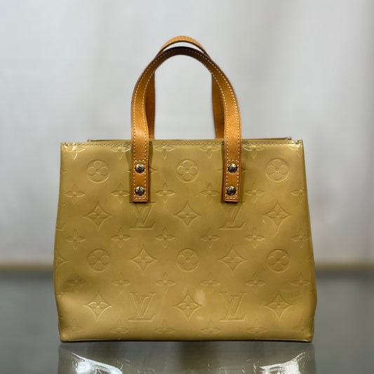 LOUIS VUITTON Reed PM Yellow Beige Top Handle Crossbody