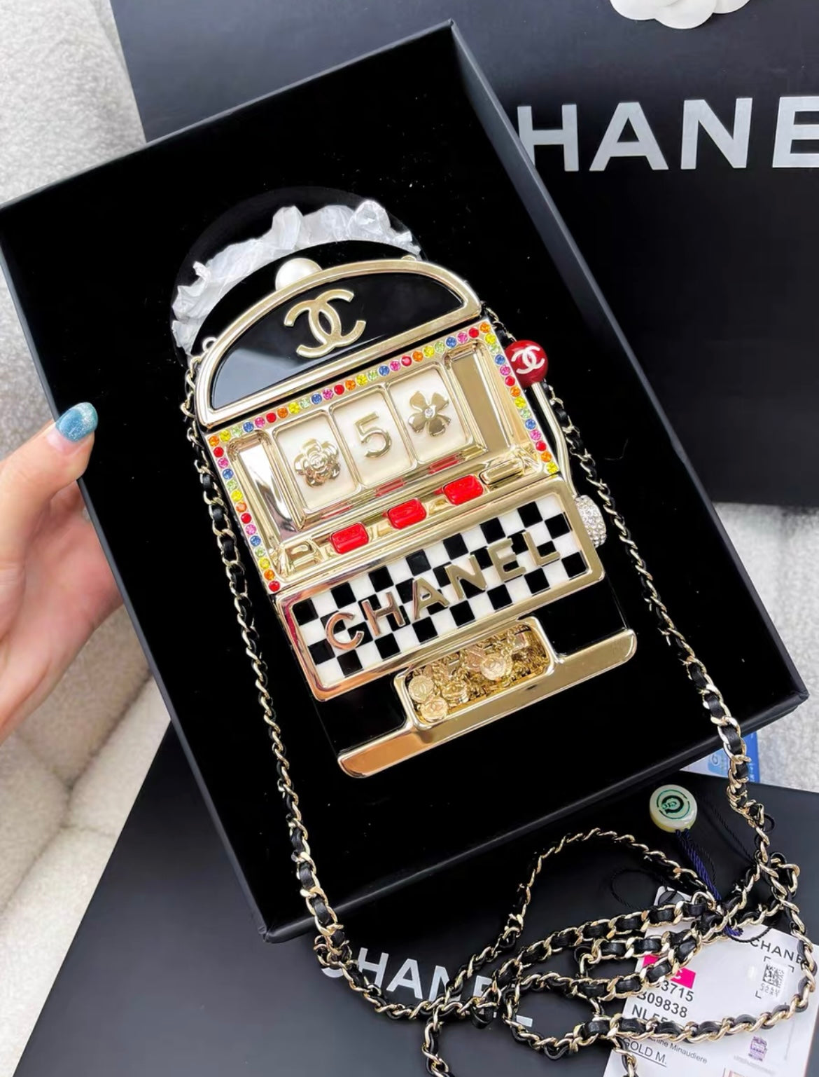 CHANEL CASINO MINAUDIÃRE BAG 23C MONACO SLOT MACHINE EVENING CLUTCH