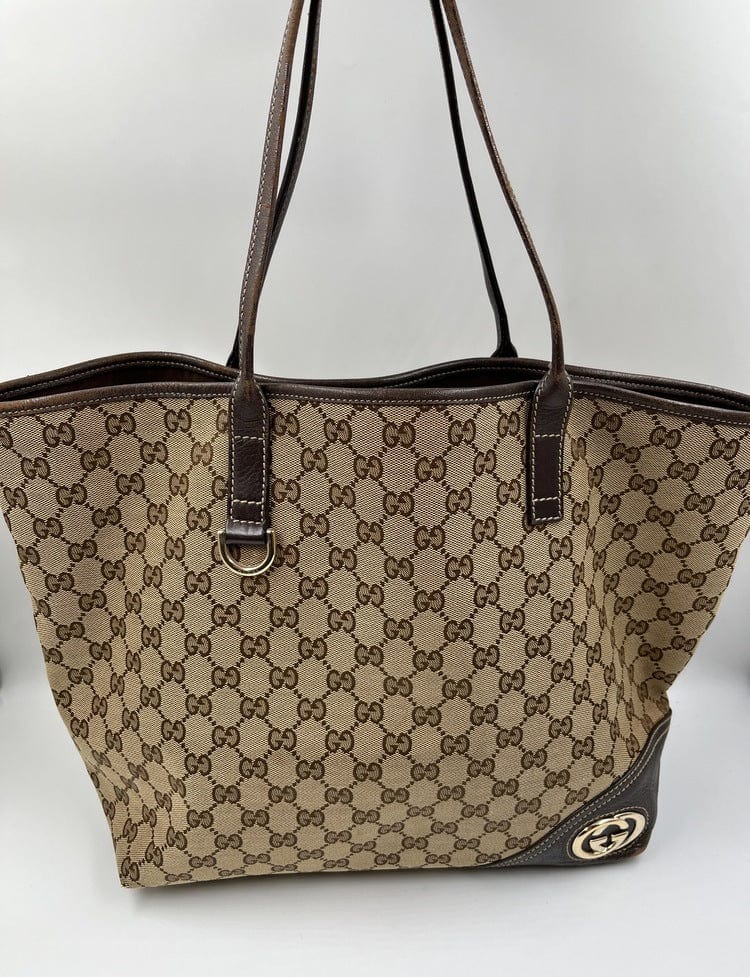 Gucci Leather Canvas Tote Style 22
