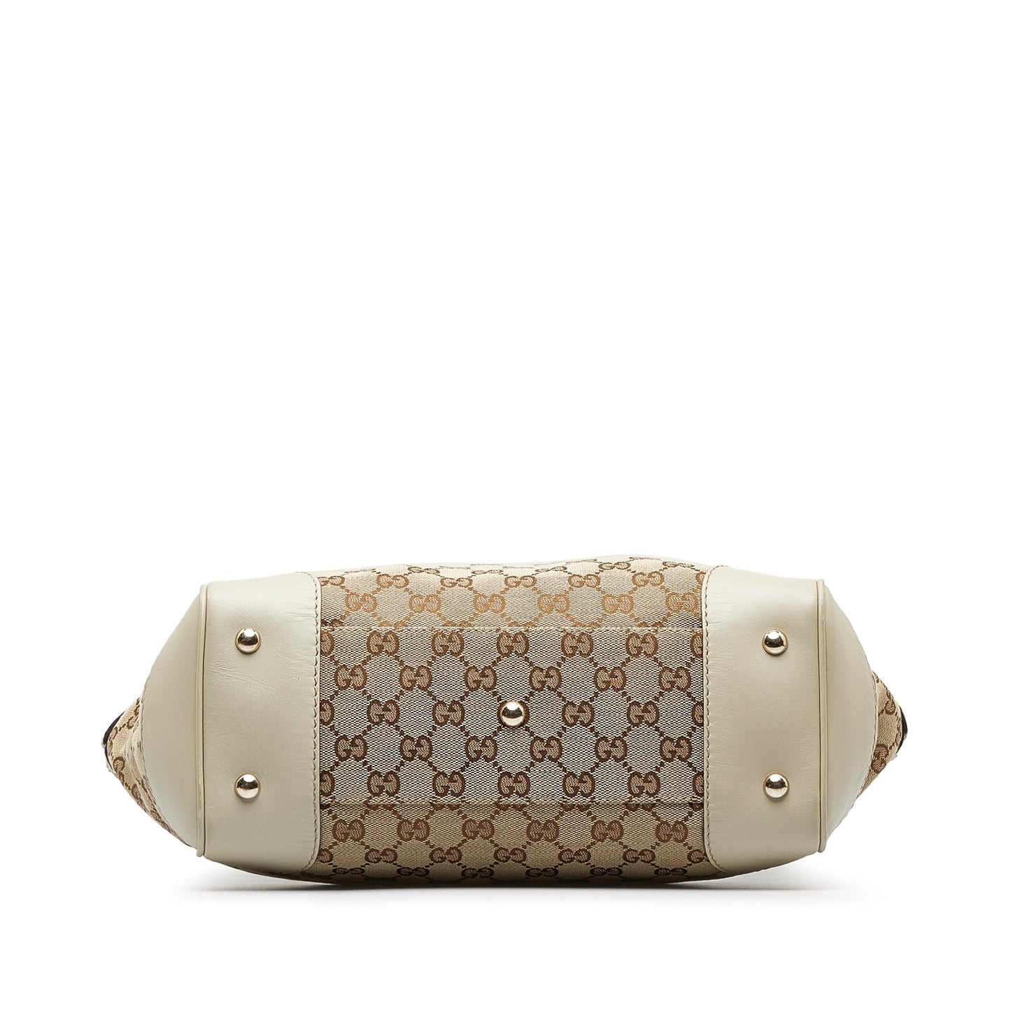 Gucci Tan Leather Canvas Tote Style 3