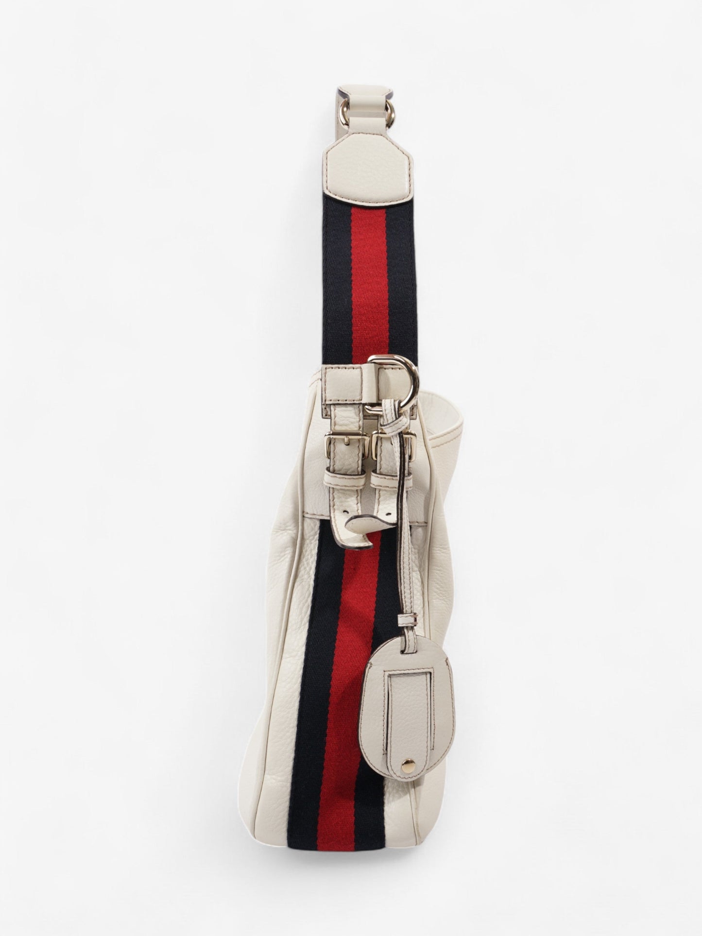Gucci Heritage Hobo White / Navy Blue / Red Leather