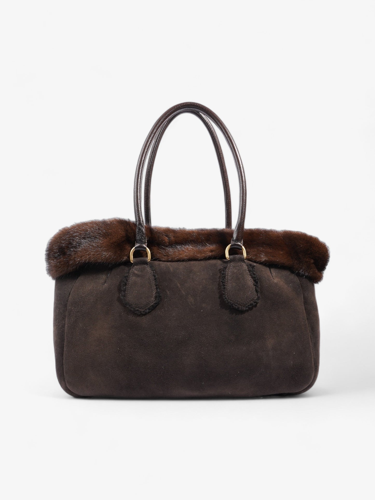 Prada Shearling Bag Brown Shearling