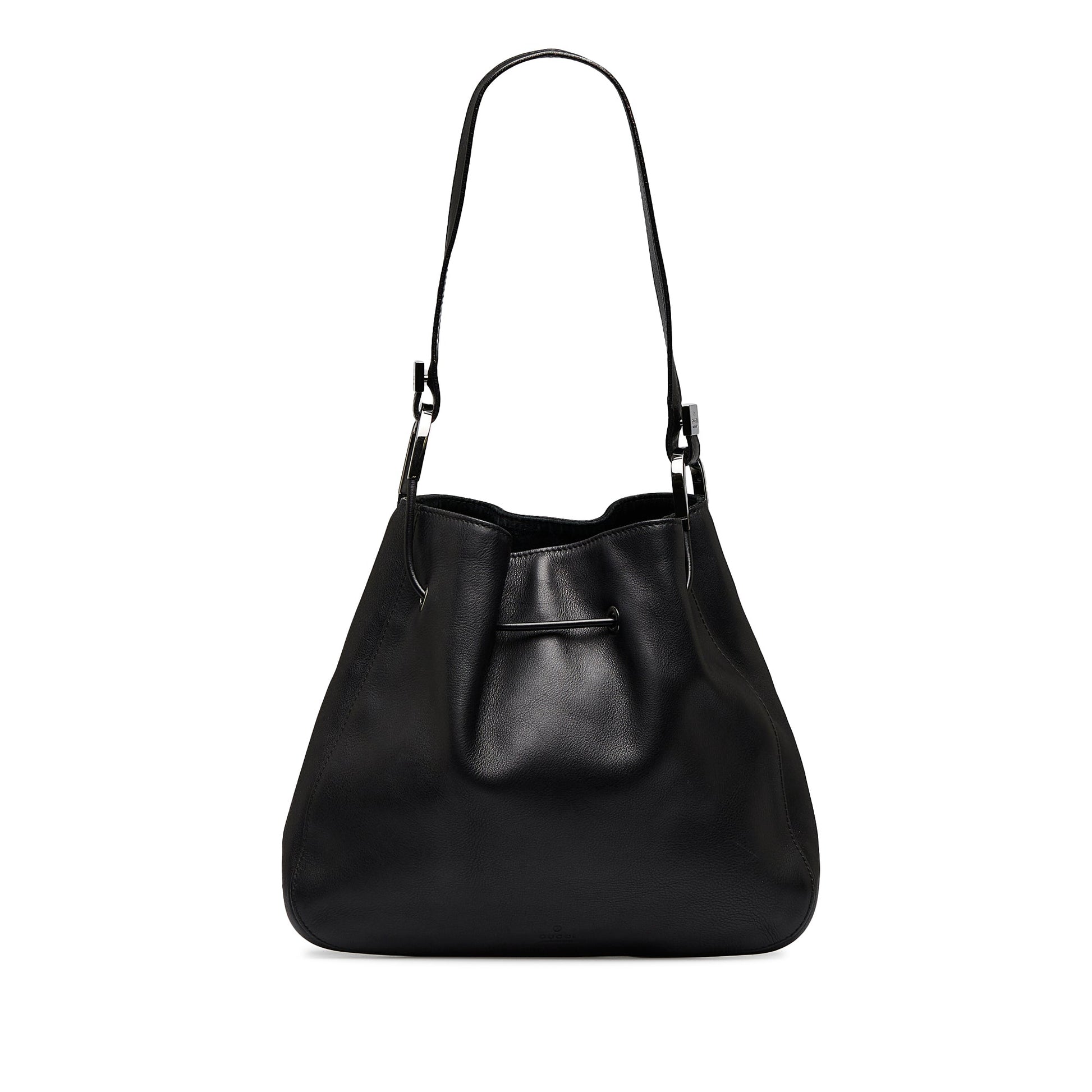 Gucci Black Leather Shoulder Bag Style 1