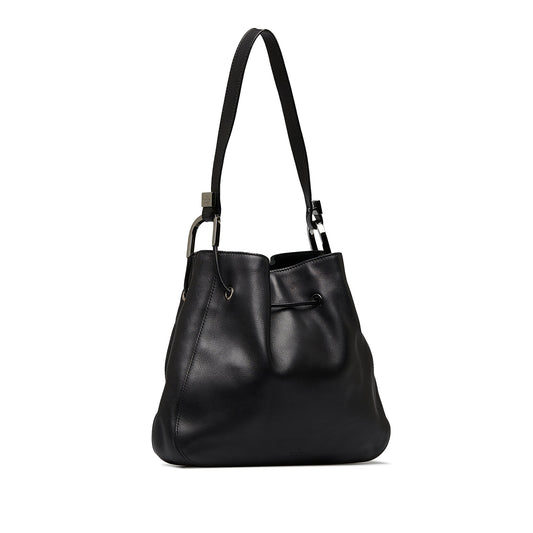 Gucci Black Leather Shoulder Bag Style 1