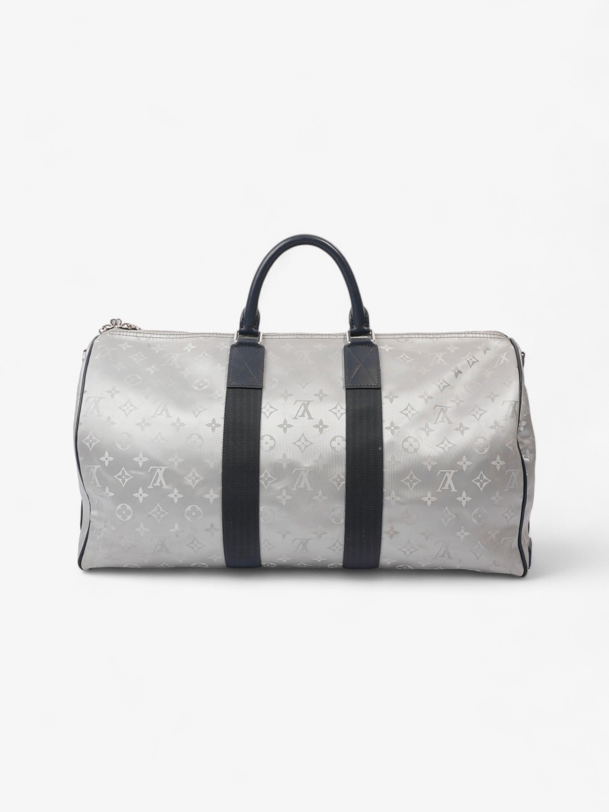  Louis Vuitton Keepall Bandouliere Monogram Satellite / Navy Blue Canvas 50