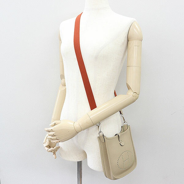 HERMES Shoulder Bag Taurillon Clemence trench x cuible Evelyn TPM Amazone