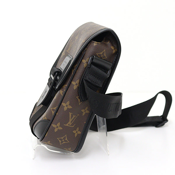 LOUIS VUITTON Shoulder Bag PVC, Leather black Monogram Macasa archie messenger mens