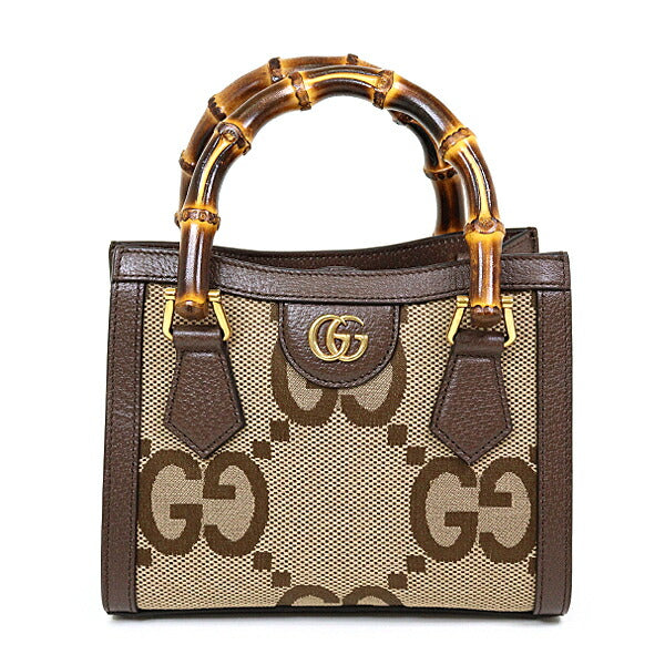 GUCCI Handbag 655661 GG canvas Brown Diana Jumbo GG Mini Tote Bag
