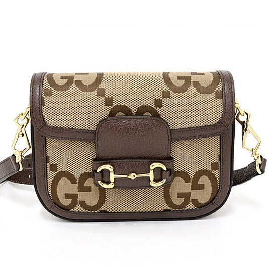 GUCCI Shoulder Bag 658574 GG canvas Brown Gucci Horsebit 1955