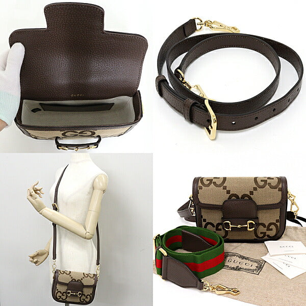 GUCCI Shoulder Bag 658574 GG canvas Brown Gucci Horsebit 1955