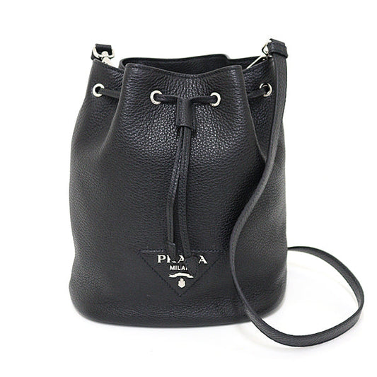 PRADA Shoulder Bag 1BE060 leather black 2WAY Shoulder Bag Women