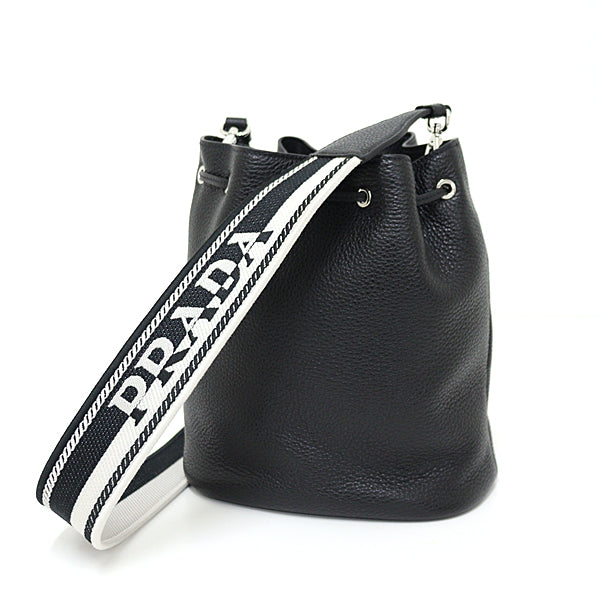 PRADA Shoulder Bag 1BE060 leather black 2WAY Shoulder Bag Women