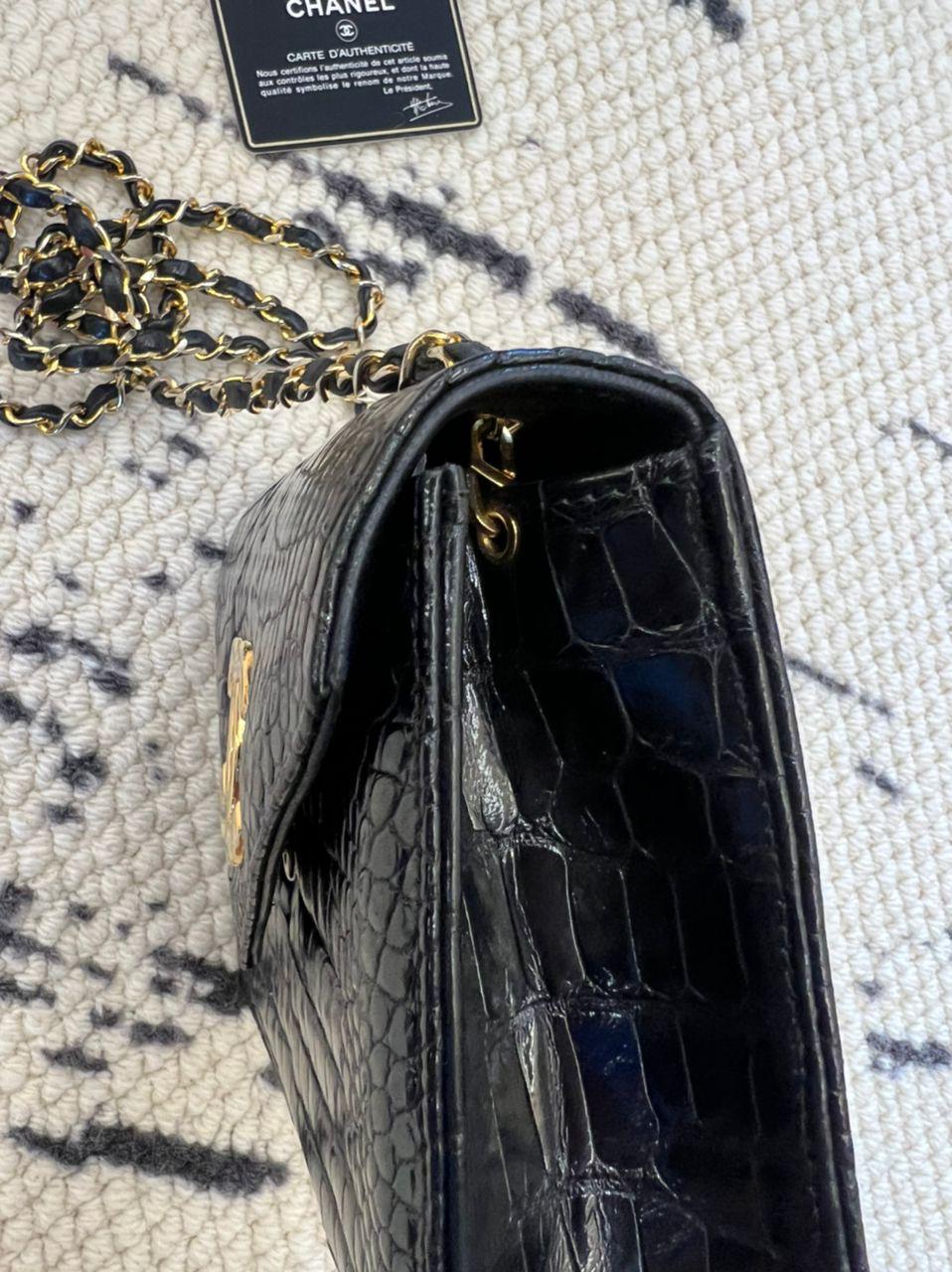 Chanel Crocodile Enveloppe Flap Bag