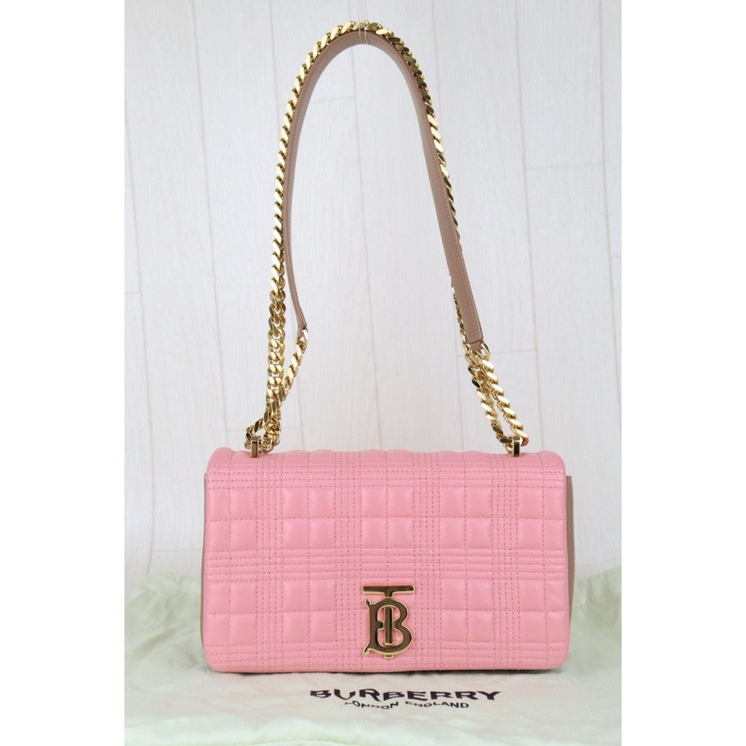 BURBERRY Matrasse Chain Lola Shoulder Bag Pink