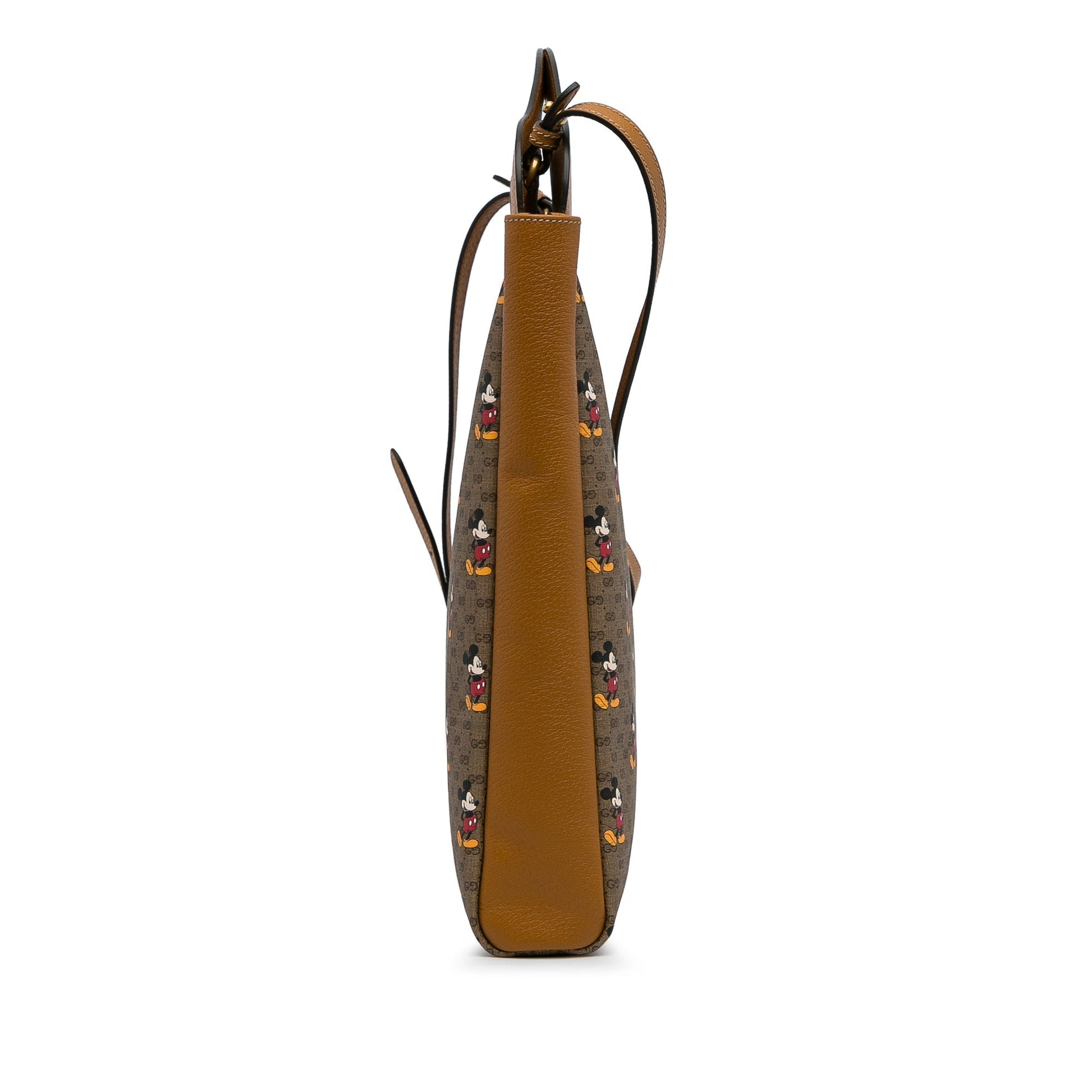 Gucci Brown Leather Canvas Tote Style 19