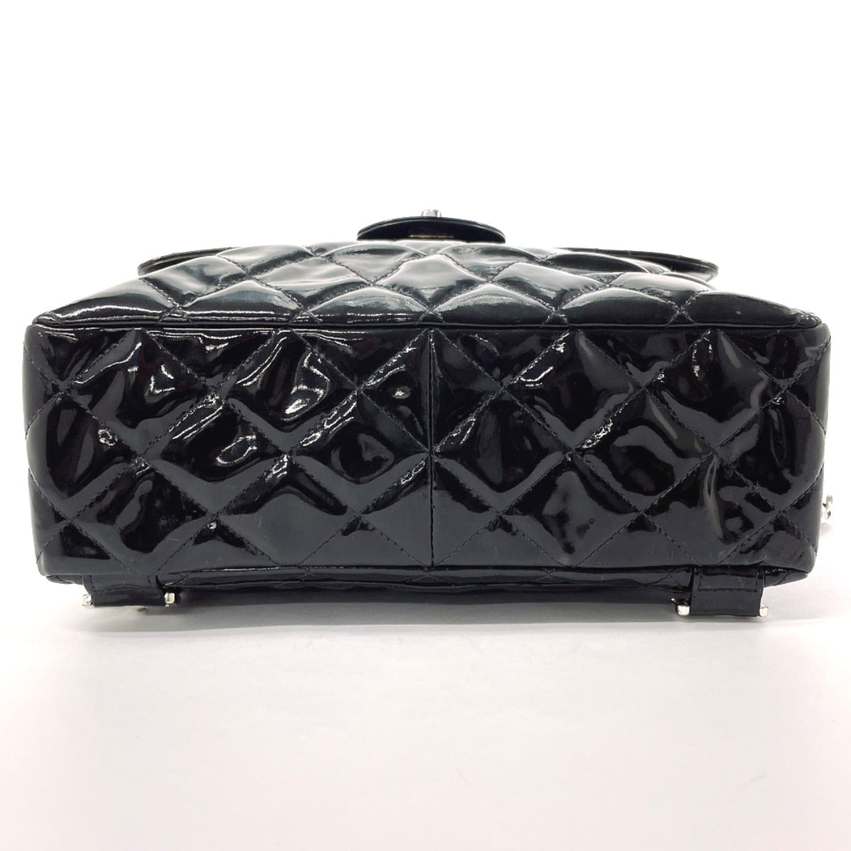 CHANEL Backpack Patent leather black Matrasse