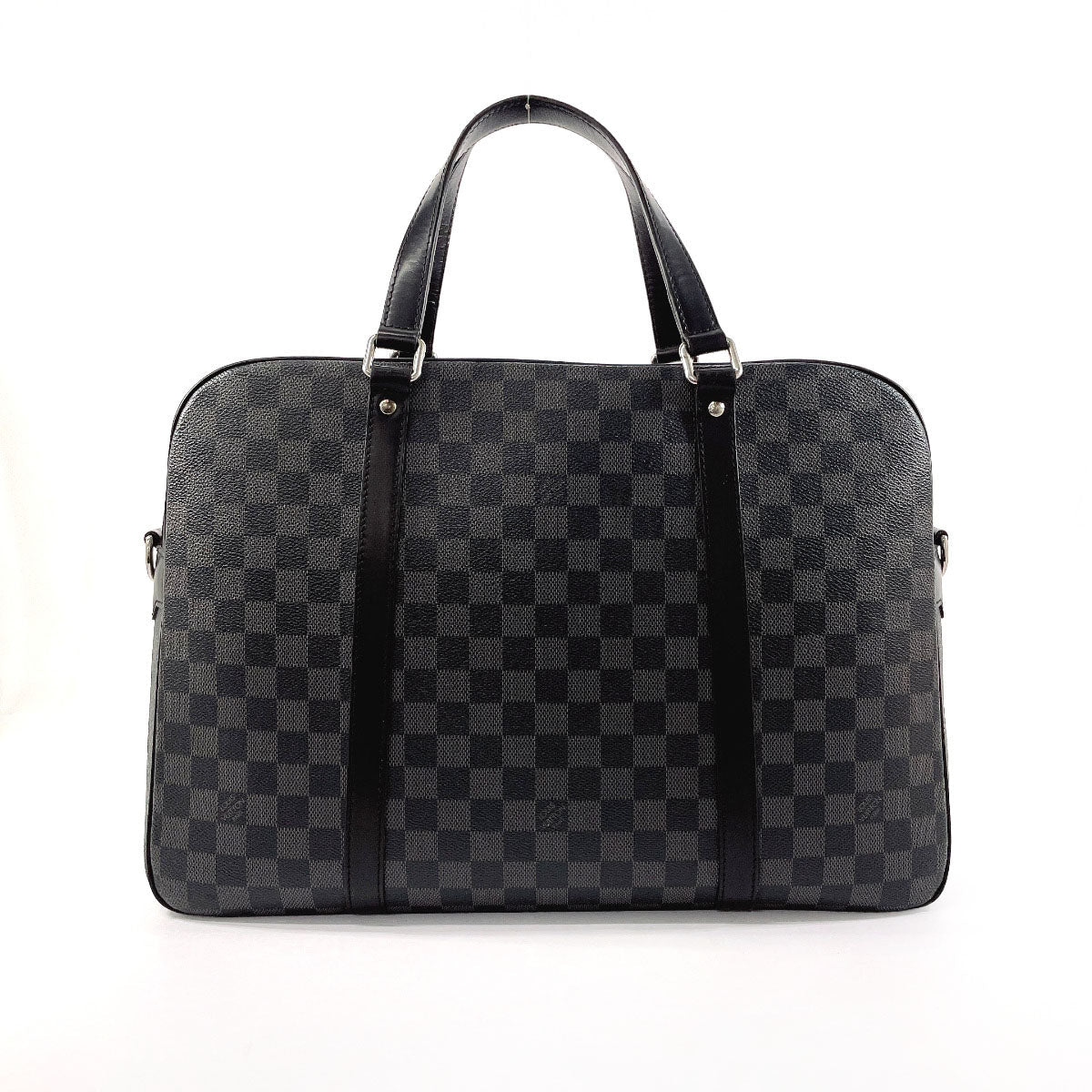 LOUIS VUITTON Business bag N48118 Damier Grafitte black Yone mens